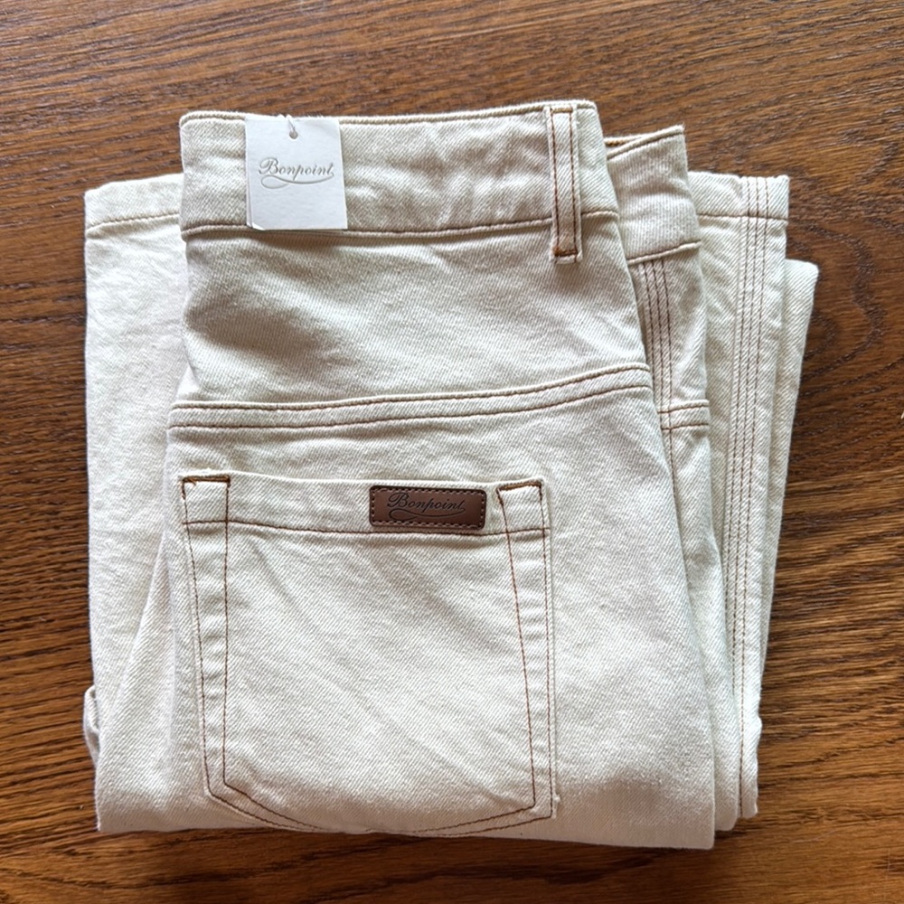 Bonpoint Cream Straight Leg Pants